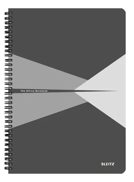 Caiet de birou Leitz Office A4 coperta carton cu spira 90 file matematica Caiet de birou Leitz Office A4 coperta carton cu spira 90 file matematica gri
