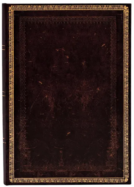 Caiet de notițe Paperblanks Old Leather - negru marocan, 13 x 18 cm, 72 de foi