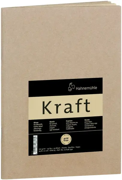 Caiet de schițe cu hârtie kraft Hahnemuhle - A5, 20 foi
