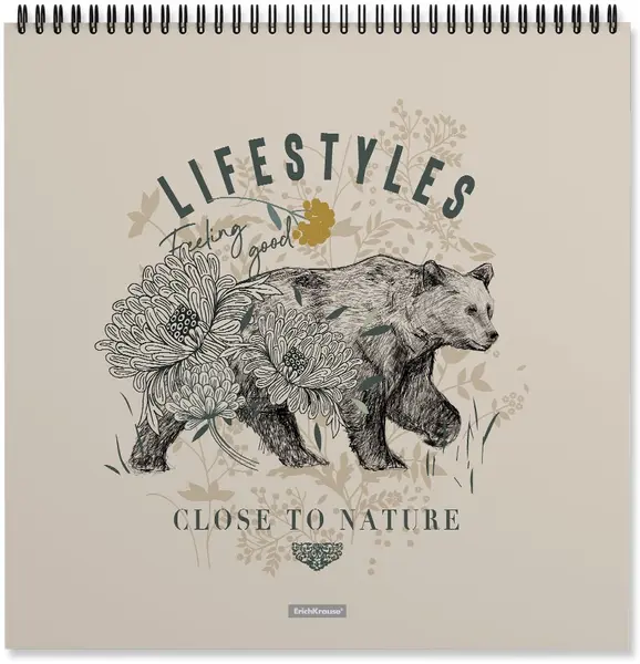 Caiet de schițe Erich Krause Natural Life - 40 foi, cu spirală