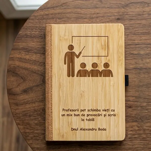 Caiet elegance personalizat pentru profesor