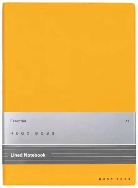 Caiet Hugo Boss Essential Storyline - A5, cu linii, galben