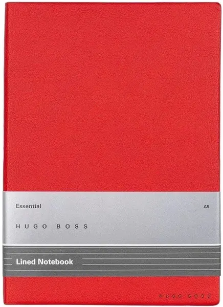 Caiet Hugo Boss Essential Storyline - A5, cu linii, roșu