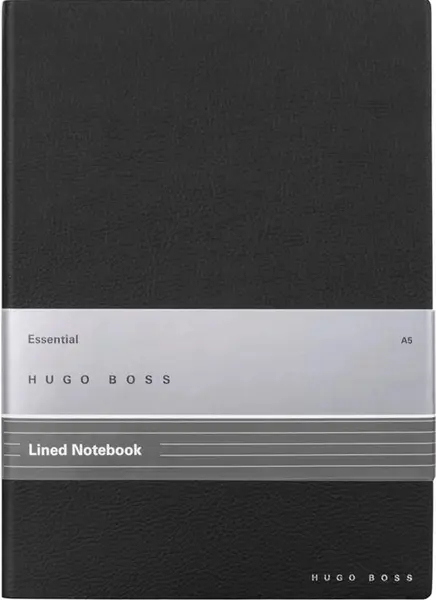 Caiet Hugo Boss Essential Storyline - A5, cu rânduri, negru