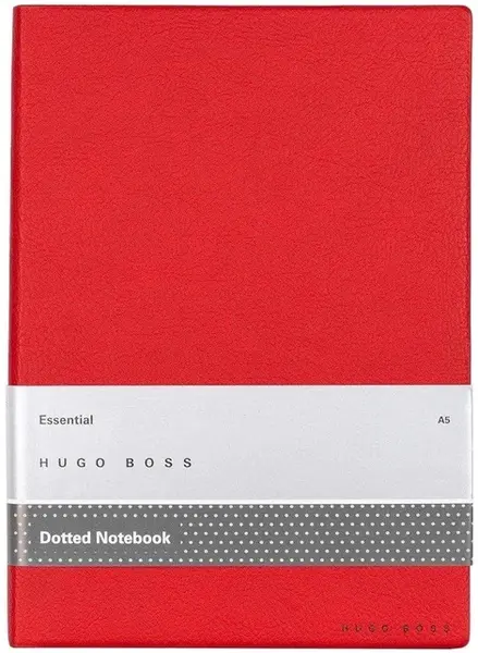 Caiet Hugo Boss Essential Storyline - A5, pagini punctate, roșu