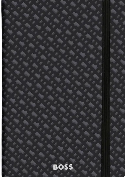 Caiet Hugo Boss Monogram - A5, cu rânduri, gri