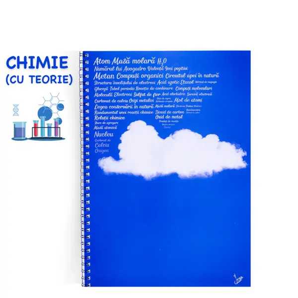 Caiet Izzie de Chimie A4 (cu Teorie + Tabel Periodic)