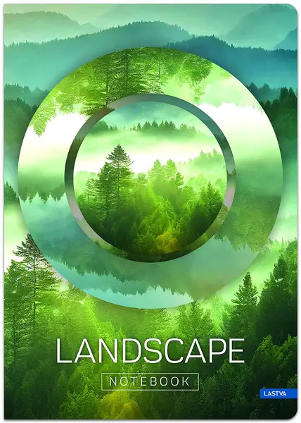 Caiet Lastva - Landscape, A5, 96 de coli, rânduri late, sortiment
