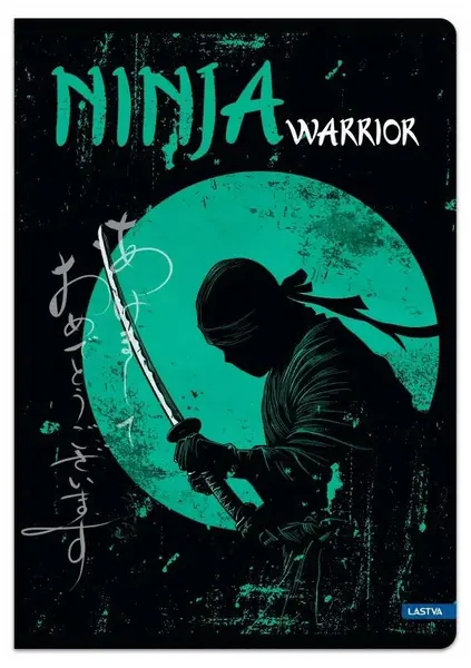 Caiet Lastva - Ninja Warrior, A5, 52 file, linii largi, sortiment