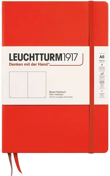 Caiet Leuchtturm1917 New Colours - A5, pagini albe, Lobster, coperte rigide