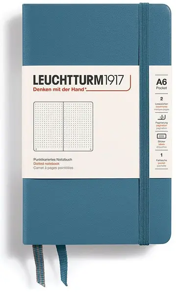 Caiet Leuchtturm1917 Rising Colors - A6, albastru deschis, pagini cu puncte, copertă rigidă