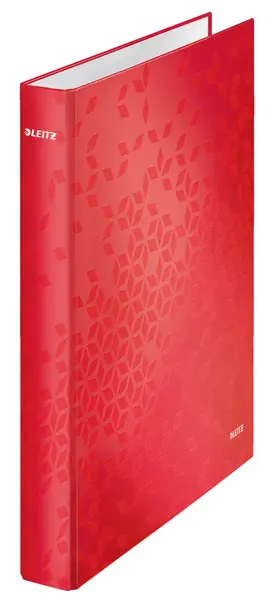 Caiet mecanic Leitz WOW, carton laminat, partial reciclat, certificare FSC, A4, mecanism 2DR, inel 25 mm, rosu Caiet mecanic Leitz WOW, carton laminat, partial reciclat, certificare FSC, A4, mecanism 2DR, inel 25 mm, rosu