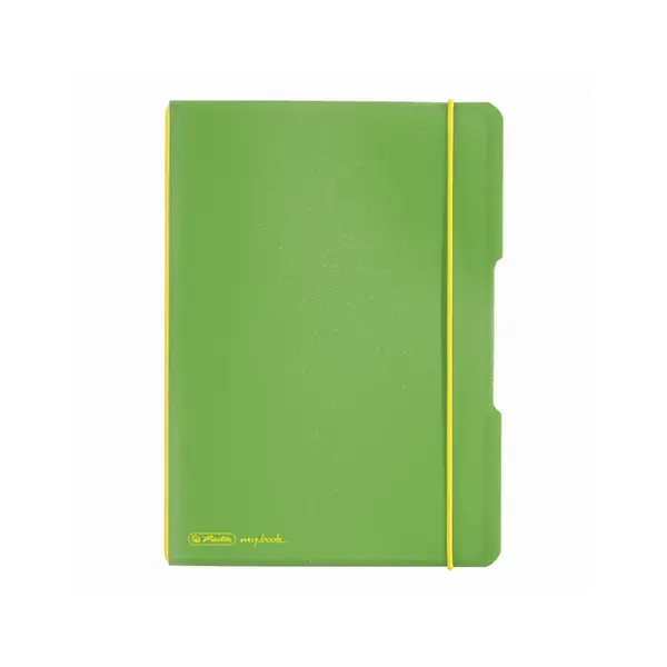 Caiet My.Book Flex A5, 40file, Herlitz verde deschis transparent, matematica