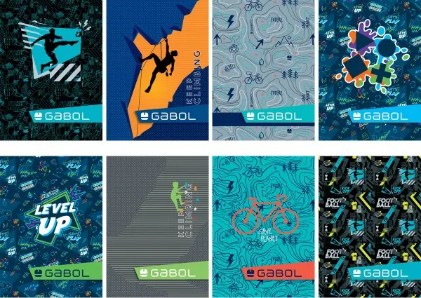 Caiet scolar Gabol - A5, 56 de coli, linii largi, pentru baieti, asortiment