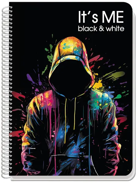 Caiet spiralat Black&White It's Me - B5, 80 coli, sortiment