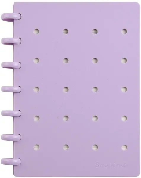 Caiet spiralat Sworld ME - A5, 80 foi, cu 2 accesorii, mov