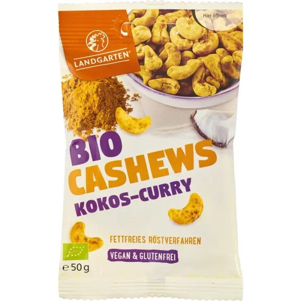 Caju cu cocos si curry fara gluten, eco - 50 g