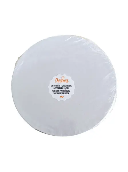 Cake Drum DECORA, rotund, 25cm, Alb CBD1 25 cm