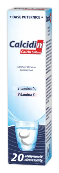 Calcidin 600 mg, 20 comprimate, Zdrovit
