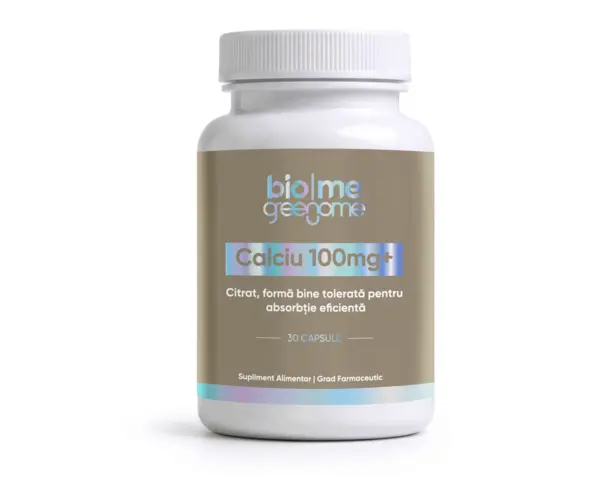 Calciu (citrat) 100mg+, 30 capsule - Default Title