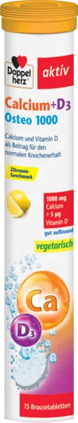Calciu + D3 Osteo 1000 mg, 15 comprimate efervescente, Doppelherz