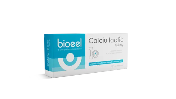 Calciu lactic 500mg, 20 comprimate, Bioeel