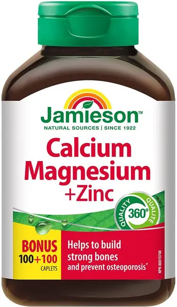 Calciu, magneziu și zinc, 100 + 100 tablete, Jamieson