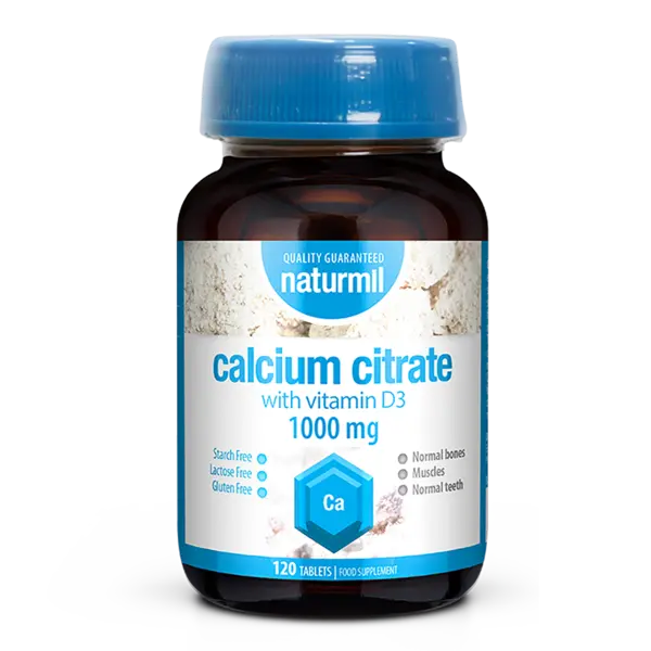 Calcium Citrate cu Vitamina D3 1000 mg 120 comprimate