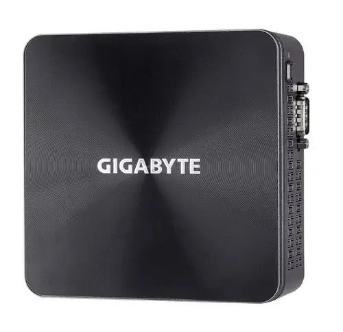 Calculator Barebone Gigabyte BRIX s GB-BRi3H-10110 (rev. 1.0) - Ultra Compact PC Kit, Procesor Intel Core i3-10110U, 2 cores, 2.1 GHz up to 4.1GHz, 4MB, fara memorie RAM, fara stocare, Intel UHD Graphics 620, No OS (Negru)