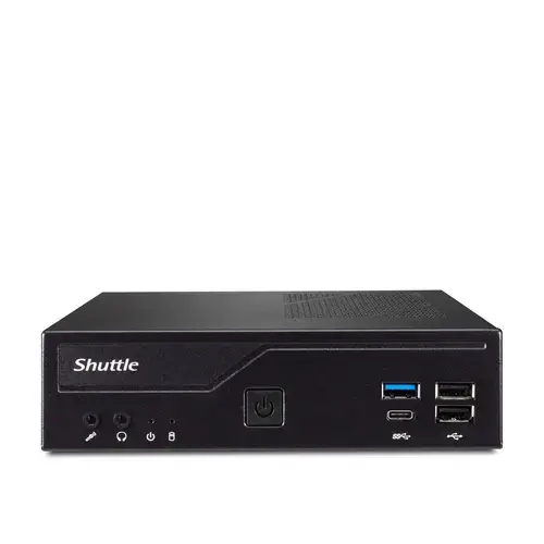 Calculator Barebone PC Shuttle Barebone XPC slim DH610, Fara procesor, LGA 1700, fara RAM, fara stocare, Fara unitate optica, Sursa 120 W, Fara sistem de operare (Negru)