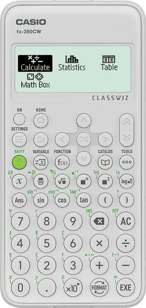 Calculator Casio - FX-350 CW, științific, afișaj 10+2 cifre, gri deschis
