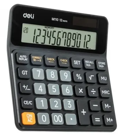 Calculator Deli - EM110, 12 dgt, negru
