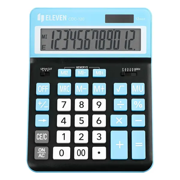 Calculator Eleven - CDC120BK-CY, negru/albastru deschis