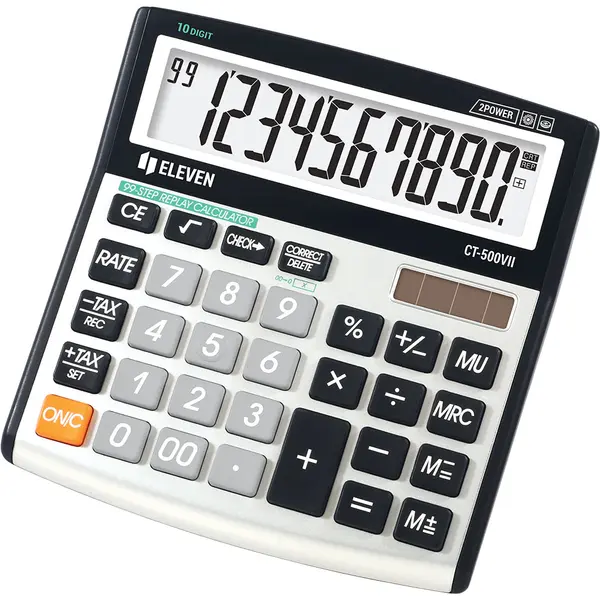 Calculator Eleven - CT-500VII, desktop, 10 cifre, alb/negru, alb/negru