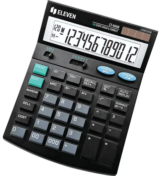 Calculator Eleven - CT-666N, de birou, 12 cifre, negru