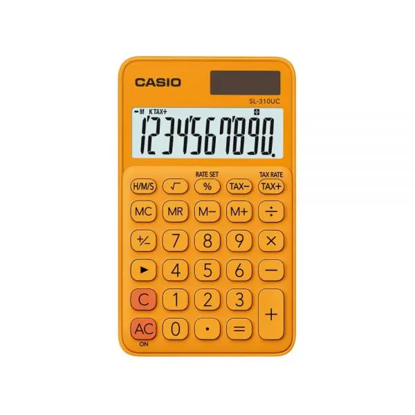 Calculator portabil 10 digits Casio SL-310UC portocaliu