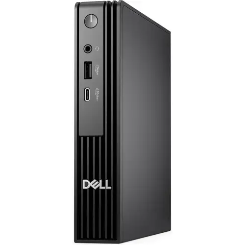 Calculator Sistem PC DELL Pro Micro, Procesor Intel® Core™ i3-14100T, 4 cores, 2.7GHz up to 4.4GHz, 12MB, Raptor Lake Refresh, 8GB RAM, 512GB SSD, Wi-Fi, Bluetooth, UHD 730, Ubuntu (Negru)