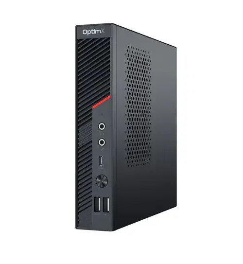Calculator Sistem PC OptimX T100 - H610 MiniPC Intel® Core™ i5-13400 up to 4.60Ghz, Memorie 16GB DDR4, 512GB SSD, Wi-Fi, Bluetooth, Video Integrat Intel® UHD Graphics (Negru)