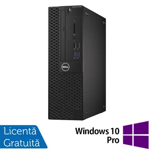 Calculator Sistem PC Refurbished DELL OptiPlex 3050 SFF, Intel Core i5-6500 3.20GHz, 8GB DDR4, 240GB SSD + Windows 10 Pro