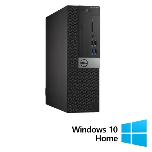 Calculator Sistem PC Refurbished DELL OptiPlex 5050 SFF, Intel Core i5-7500 3.40GHz, 8GB DDR4, 256GB SSD + Windows 10 Home