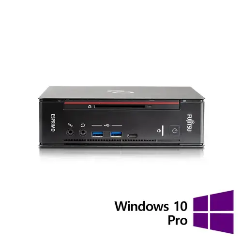 Calculator Sistem PC Refurbished Fujitsu Q958 Mini PC, Intel Core i5-9500 3.00 - 4.40GHz, 8GB DDR4, 256GB SSD + Windows 10 Pro