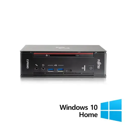 Calculator Sistem PC Refurbished Fujitsu Q958 Mini PC, Intel Core i5-9500 3.00 - 4.40GHz, 8GB DDR4, 256GB SSD + Windows 10 Home