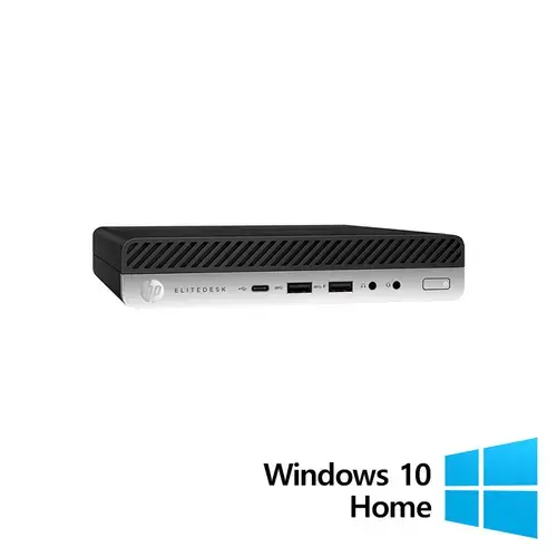 Calculator Sistem PC Refurbished HP EliteDesk 800 G3 Mini PC, Intel Core i5-6500T 2.50GHz, 16GB DDR4, 256GB SSD + Windows 10 Home