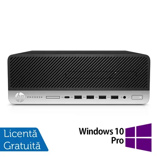Calculator Sistem PC Refurbished HP ProDesk 600 G3 SFF, Intel Core i3-7100 3.90GHz, 8GB DDR4, 240GB SSD + Windows 10 Pro