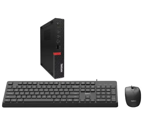 Calculator Sistem PC Refurbished Lenovo ThinkCentre M720q MiniPC, Intel Core i5-9400T 1.80 - 3.40GHz, 8GB DDR4, 256GB SSD NVMe + Windows 11 Pro + cadou tastatura si mouse OptimX Pro KM500