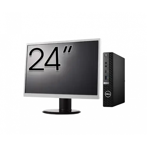 Calculator Sistem PC Refurbished Pachet Calculator refurbished DELL OptiPlex 7080 Mini PC, Intel Core i5-10500T 2.30 - 3.80GHz, 8GB DDR4, 256GB SSD + Monitor 24"