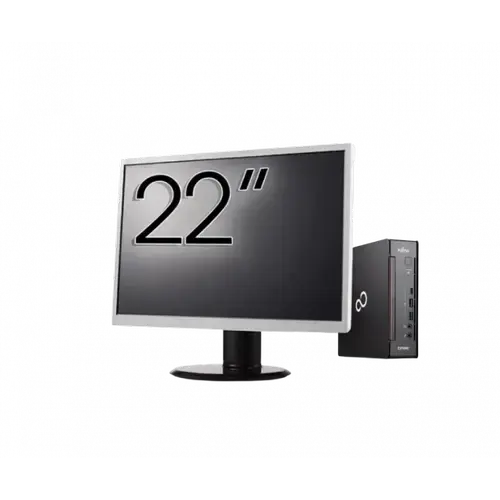 Calculator Sistem PC Refurbished Pachet Calculator refurbished Fujitsu Esprimo Q958 Mini PC, Intel Core i5-8400 2.80 - 4.00GHz, 8GB DDR4, 256GB SSD + Monitor 22"