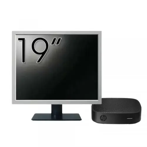 Calculator Sistem PC Refurbished Pachet PC refurbished HP T430 Thin Client, Intel Celeron N4000 1.10-2.60GHz, 2GB DDR4, 16GB SSD + Monitor 19"