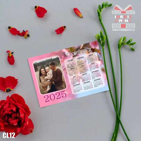 Calendar magnetic personalizat cu poza si text CL12 A5 - 210x148mm