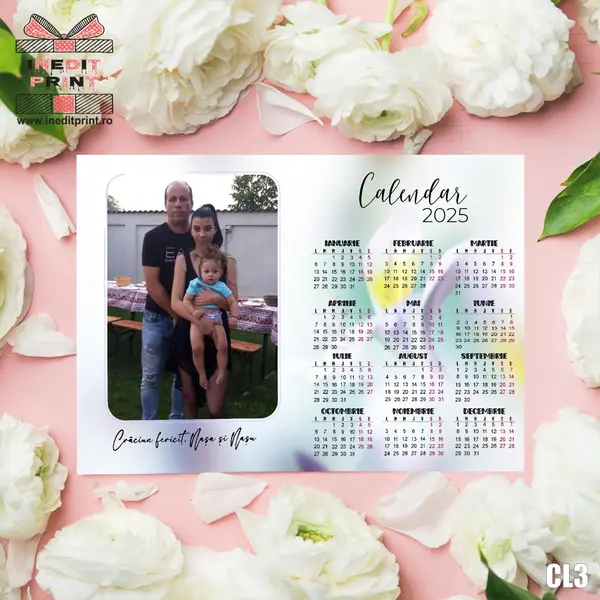 Calendar magnetic personalizat cu poza si text CL3 A4 - 297x210mm